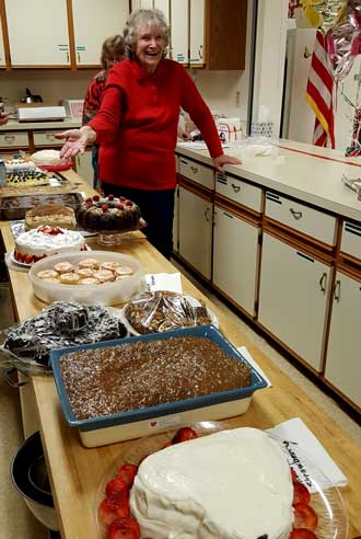 Marlene organized the cake contest