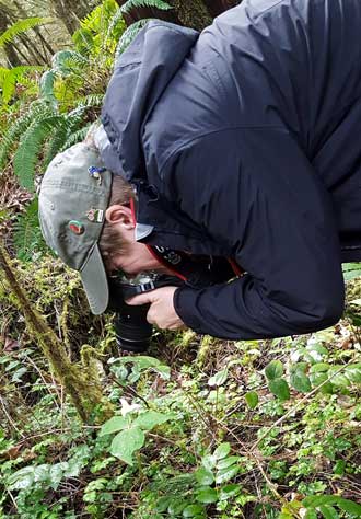 Gwen has found something else on the ground to photograph