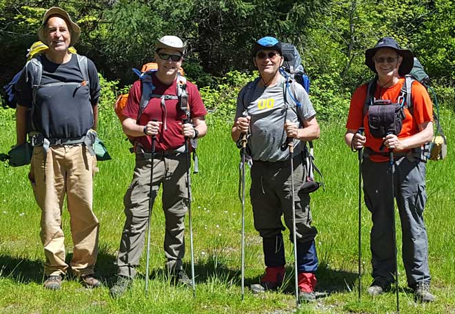 The final four finished the Rogue River Trail, John, Lane, Me and Richard.