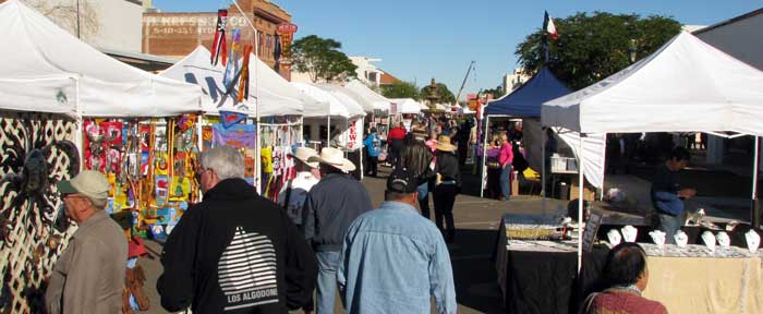 Many craft and art booths as well as fresh vegitables