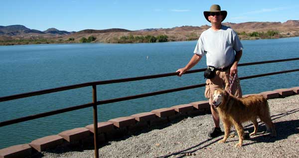 Dale and Morgan at Imperial Dam Reservoir