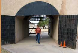 Gwen walking through the Sallyport