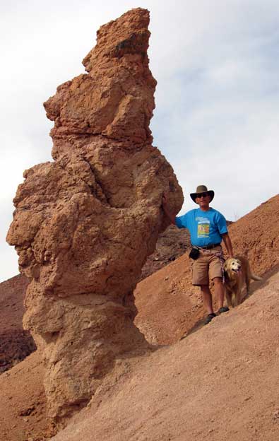 Dale is holding up this rock