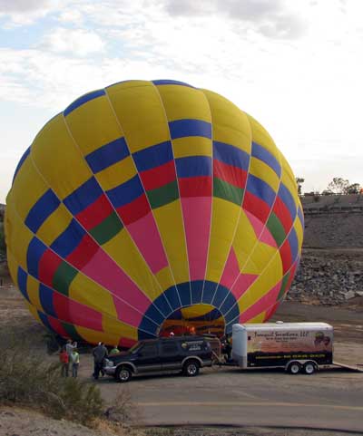Surprise balloon launch while visit the Yuma Territorial Prison