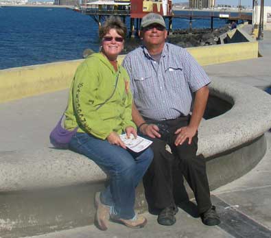 On a bench at the old fishing village