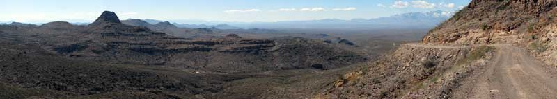 A view to the southwest with Pinalenos in the distance