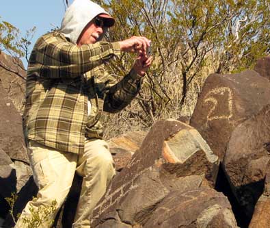 Ralph spies a ram near an eagle.