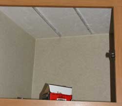 Aluminum angle iron installed