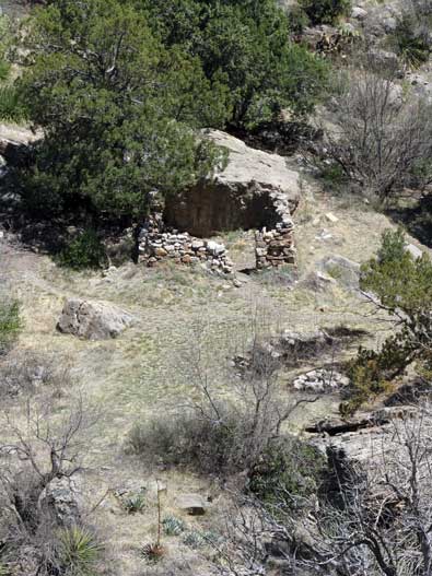 The Line cabin at the end of the box canyon