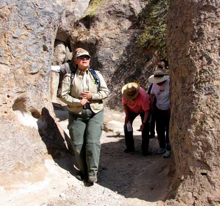 Debbie leads our group on a geology and native American tour