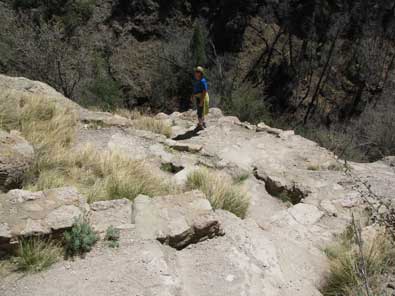 Back across the West Gila River on the walking bridge to pick up Morgan on the other side. 