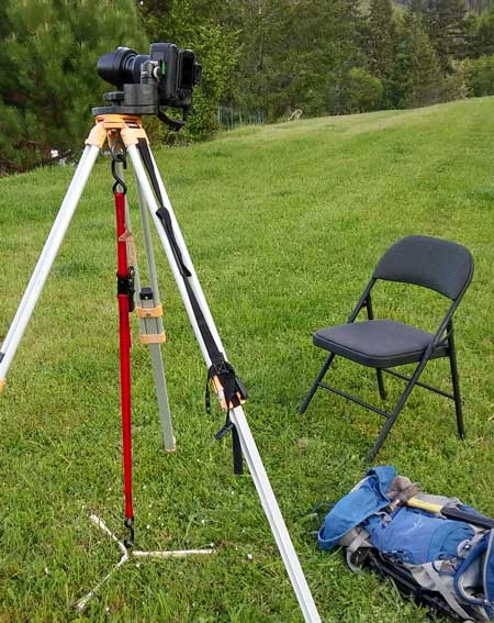 My setup for making a time lapse video