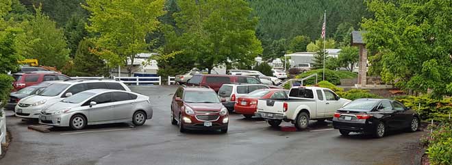 The parking lot is full of potential buyers.