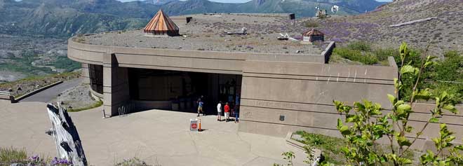 Johnson Observatory overlooking Mt. St. Helen