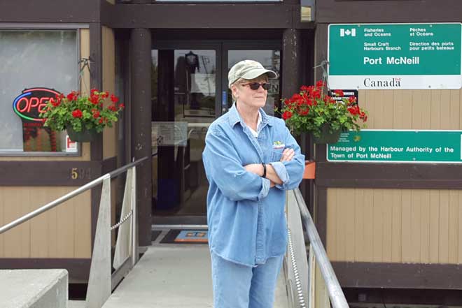 Gwen and I visit the Port McNeill Visitor Center