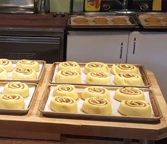 Cinnamon rolls ready to bake