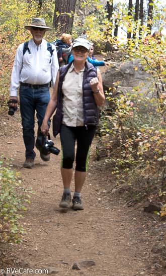 Gwen and Ray nearing the end of the trail