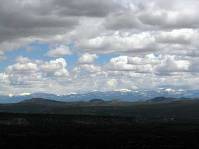 Snow on the distant mountains, that's where we are going next