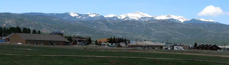 Angel Fire, New Mexico with Wheeler Peak in the background