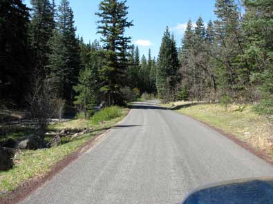 Single lane road from Angel Fire