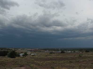 We are camped under those dark clouds, Santa Rosa in the foreground