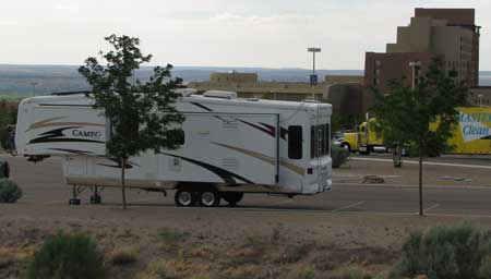 Our parking spot at Sandia Resort and Casino