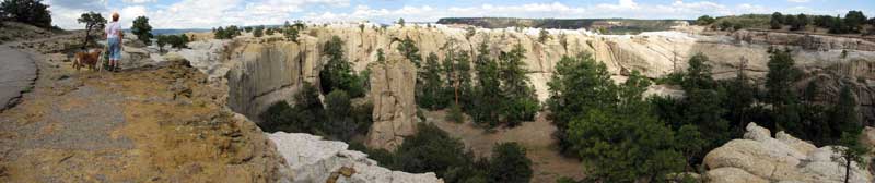 The trail circles from left to right where we end at an 800 room pueblo on the top