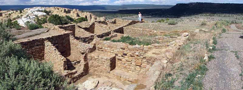 The Atsinna Pueblo is at the top of these steep cliffs