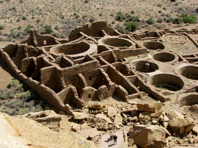 The south side of the Pueblo, these are the room we walked through.