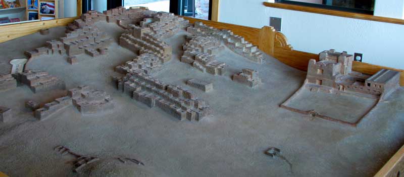 A scale model of the Quarai Pueblo Mission complex
