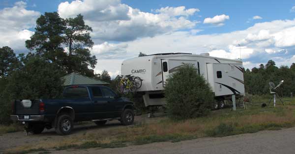 Our campsite at Heron Lake State Park