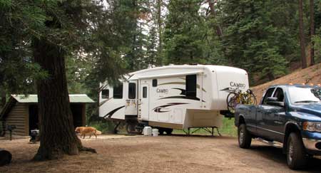 Our new campsite at Hyde Memorial State Park