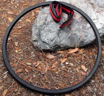 Kevlar beaded tires for a lighter wheel