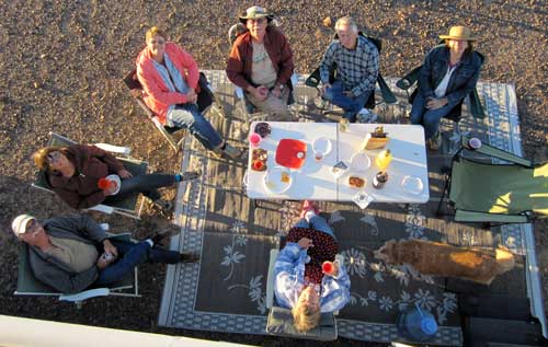 Our birthday party at Happy Hour in the Arizona desert