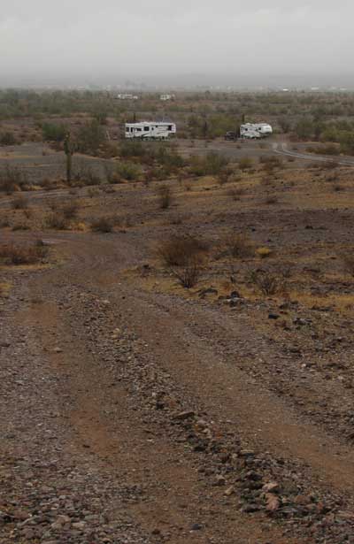 Rain in the desert