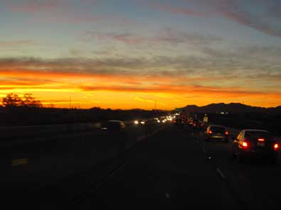 Leaving Phoenix in traffic