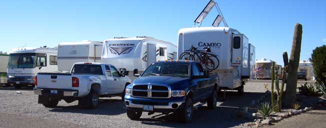 Dry camp at the KOFA RV park