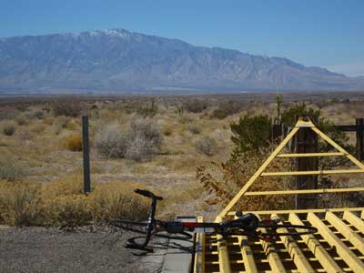 Many cattle guards to cross on Haekel Rd, Mt. Graham in the background