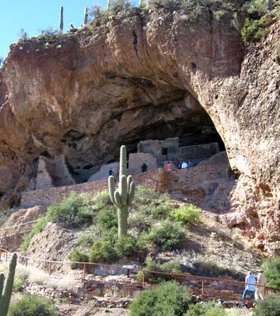 We are approaching the dwelling after a relatively short hike