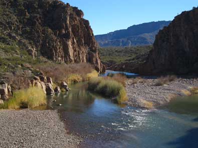 The Salt River just before entering the Roosevelt Lake