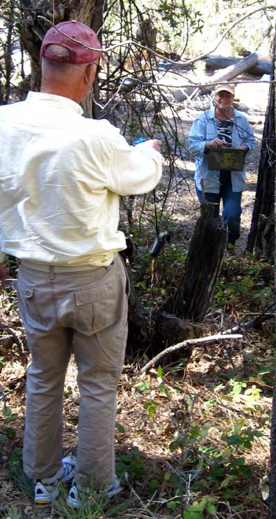 Ralph finds the Geocache right after Gwen finds it.