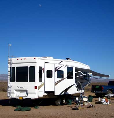 Our campsite east of Safford