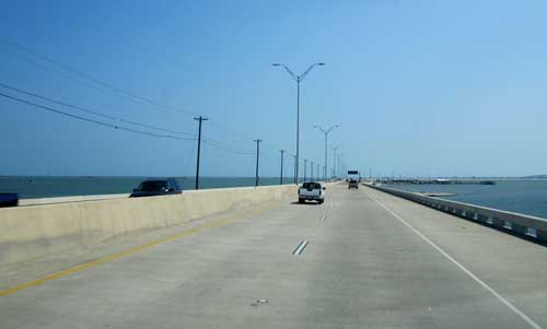Crossing onto Padre Island
