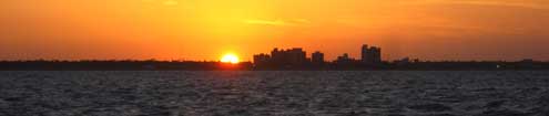 Corpus Christi sunset skyline