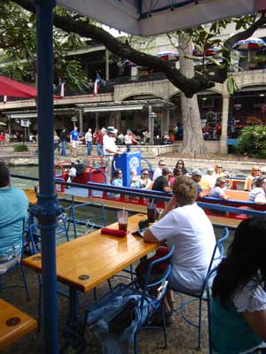 Having lunch on the San Antonio Riverwalk