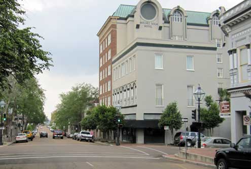 Downtown Natchez shopping area