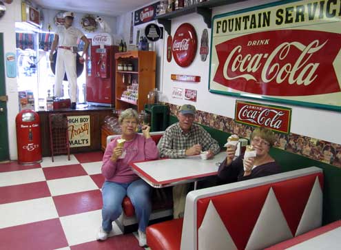 Ice Cream in Bryson City, NC ... the furthest east we will be this year.