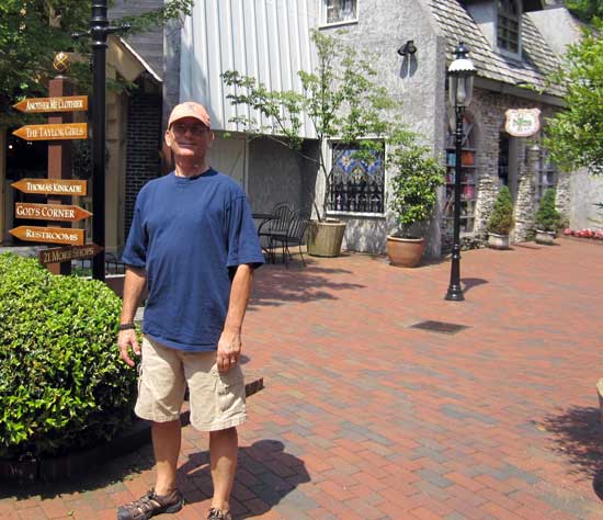 Dale at a "little shops" mall in Gatlinburg, TN, click to see the new hat I bought.