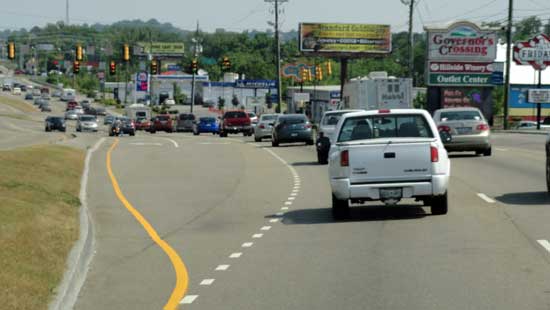 Traffic was bumper to bumper for 5 miles before the Interstate