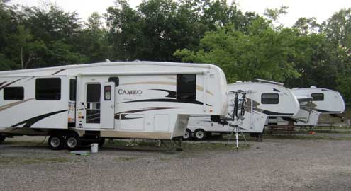 Parked at the Racoon Valley RV Park north of Knoxville, TN